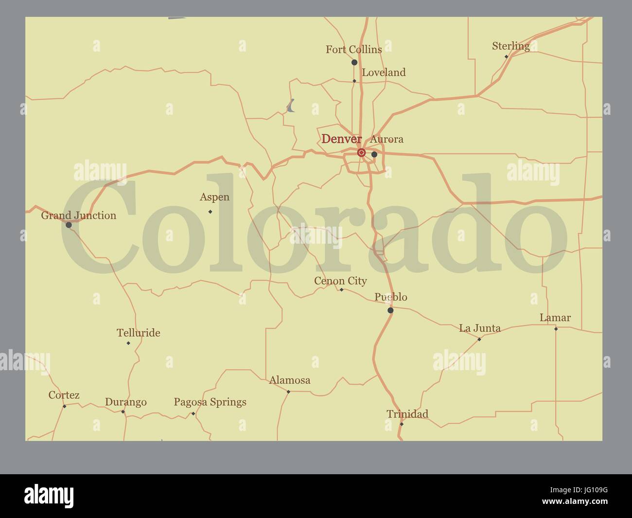 Colorado vector State Map with Community Assistance and Activates Icons ...