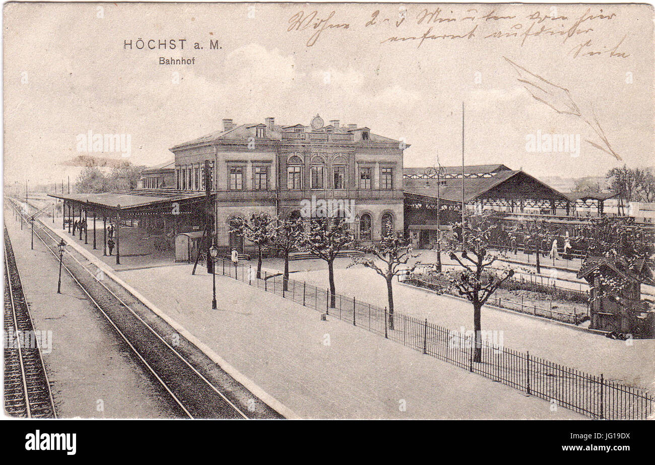 FrankfurtHöchst Bahnhof 1880 2 Stock Photo Alamy