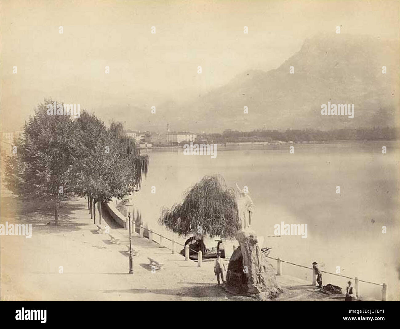Frith Francis 2818 -189829 - n. 177 - Lake of Lugano from the Hotel du parc Stock Photo