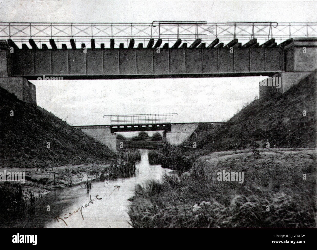 Gülzow - Eisenbahnbrücke 2 Stock Photo