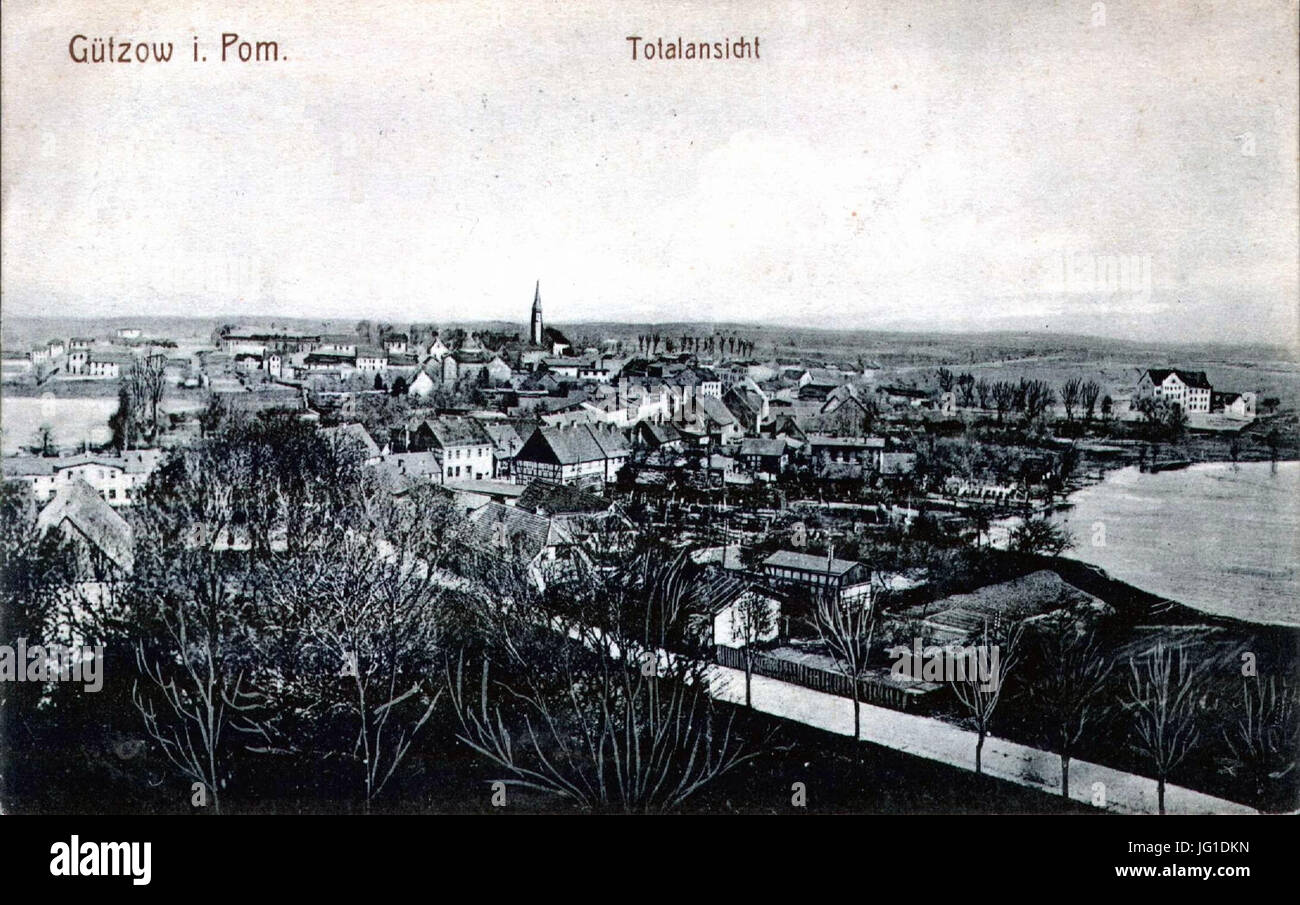 Gülzow in Pommern - Totalansicht 1911-01-13 Stock Photo