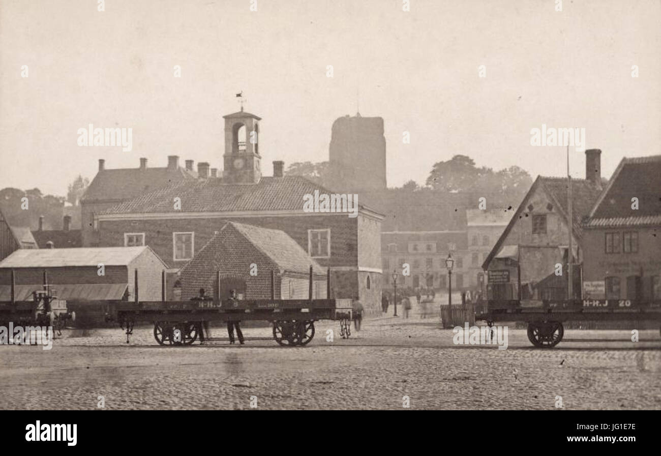 Gamla rådhuset före 1886 Stock Photo