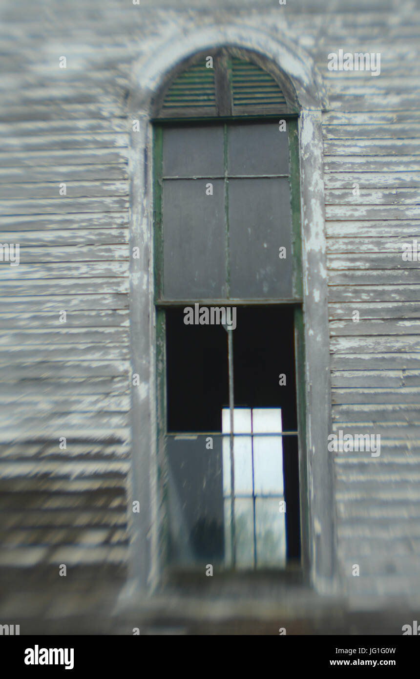 broken glass windows in old abandoned building Stock Photo - Alamy