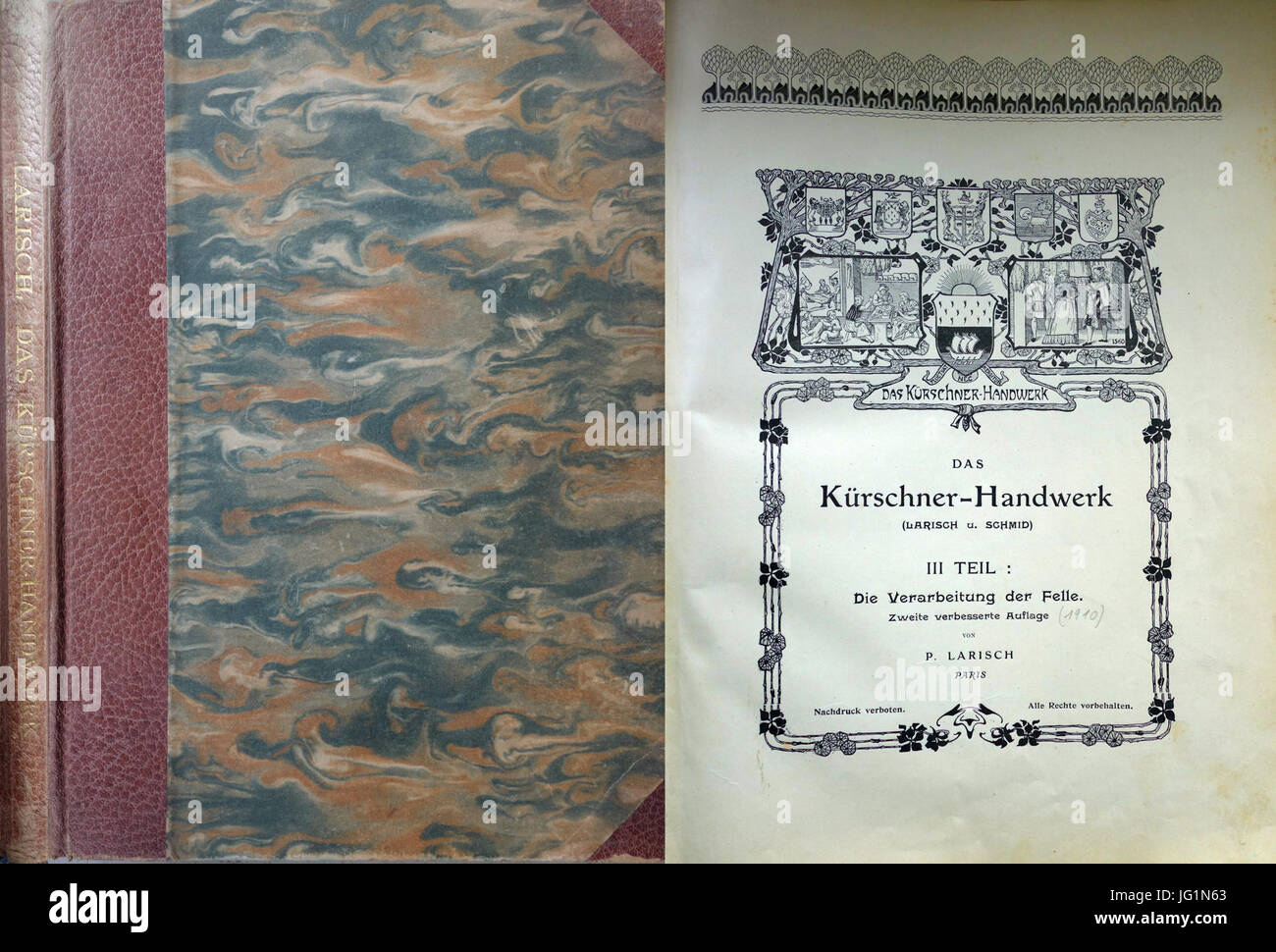 Das Kürschner-Handwerk 2. Auflage 3. Teil, Paul Larisch und Joseph Schmidt, Paris 1910 Stock Photo
