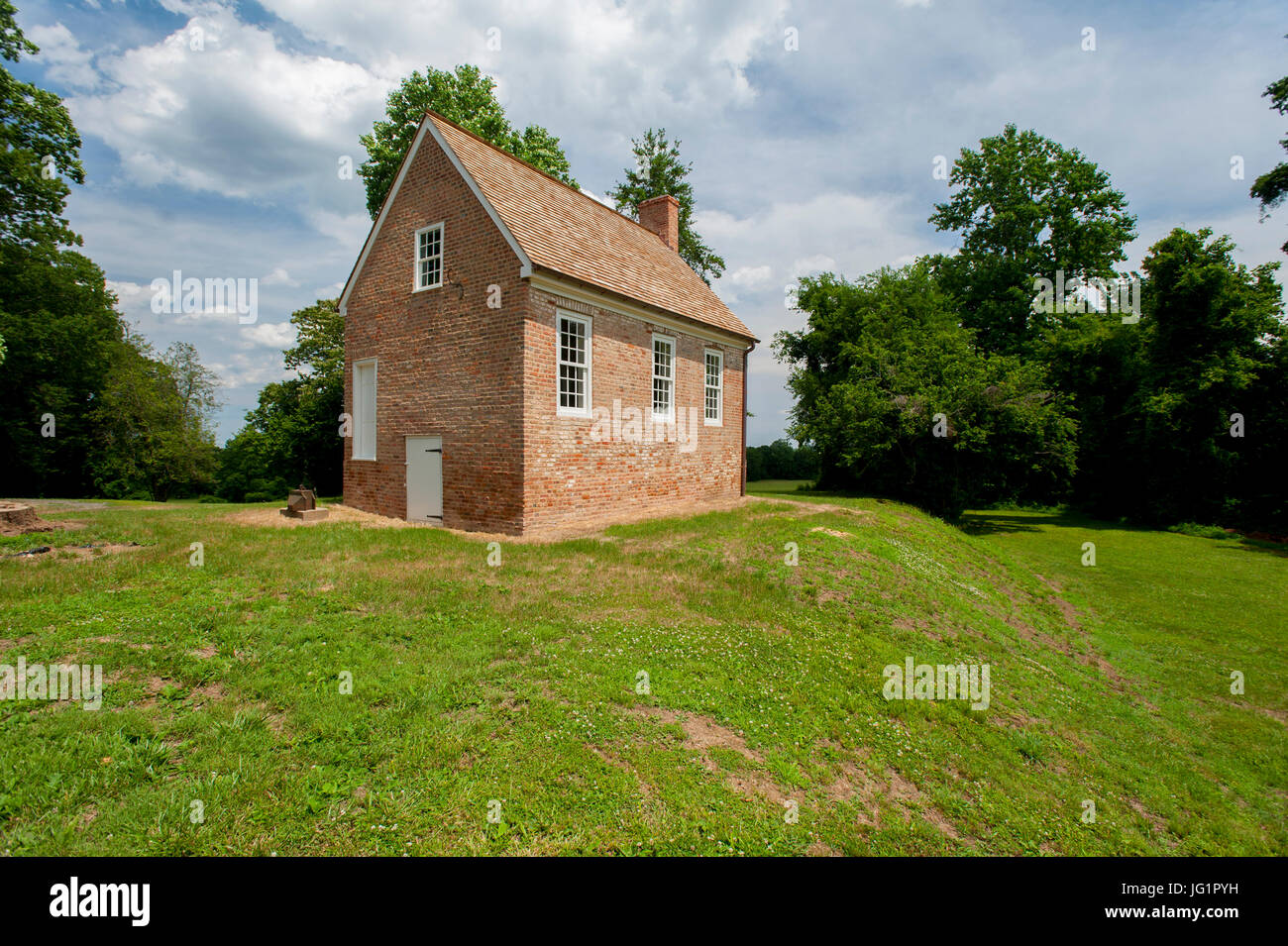 Restored 1779 chapel on the Compton Bassett estate plantation in Upper Marlboro Maryland USA Stock Photo