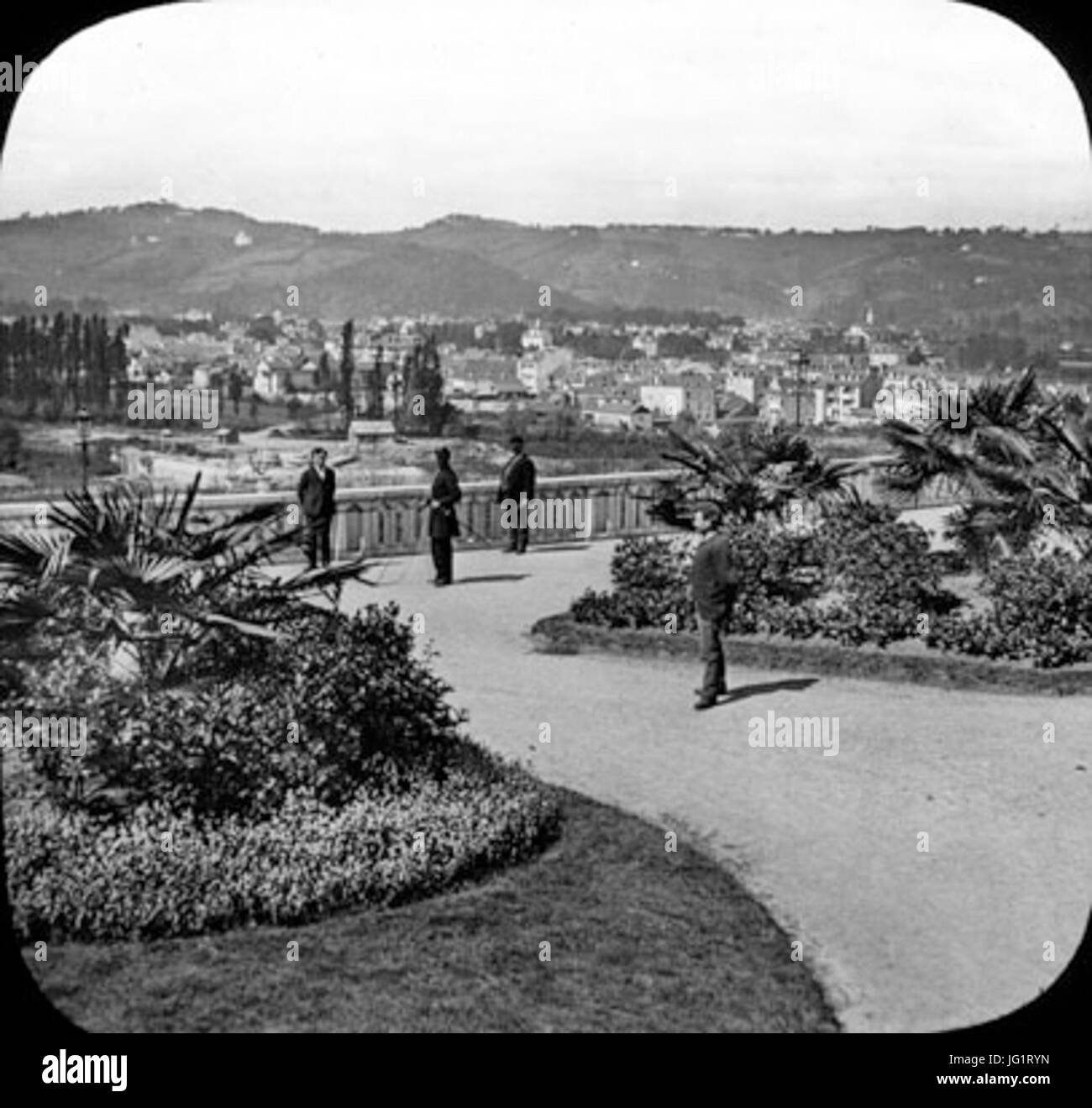 Coteaux de Jurançon vue prise de l esplanade Henri IV Pau Stock Photo