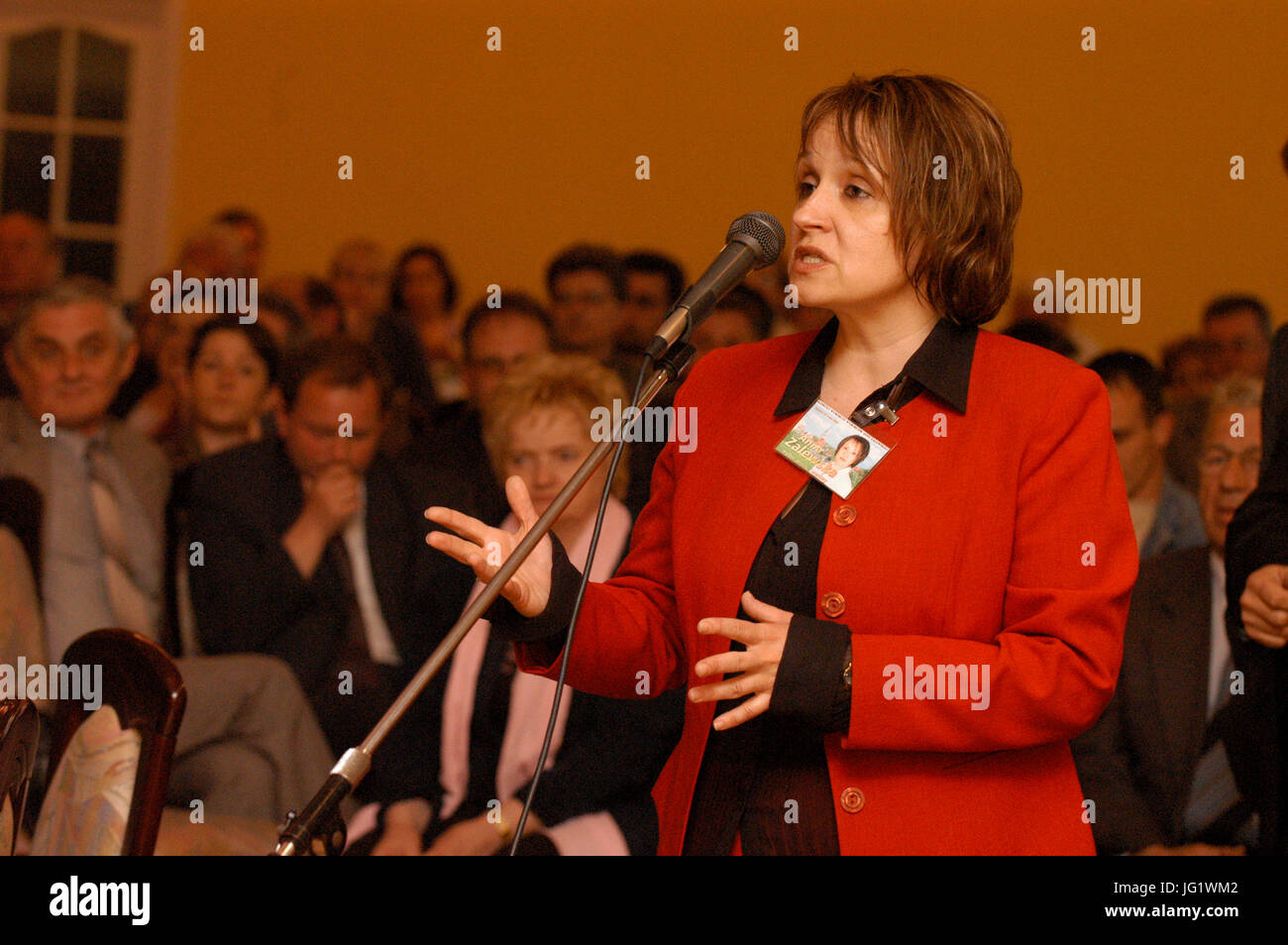 Anna Elżbieta Zalewska and from Gąsior's house (born 6 July 1965 in Swiebodzice) Polish politician, teacher, self-governor, deputy to the Sejm VI, VII Stock Photo