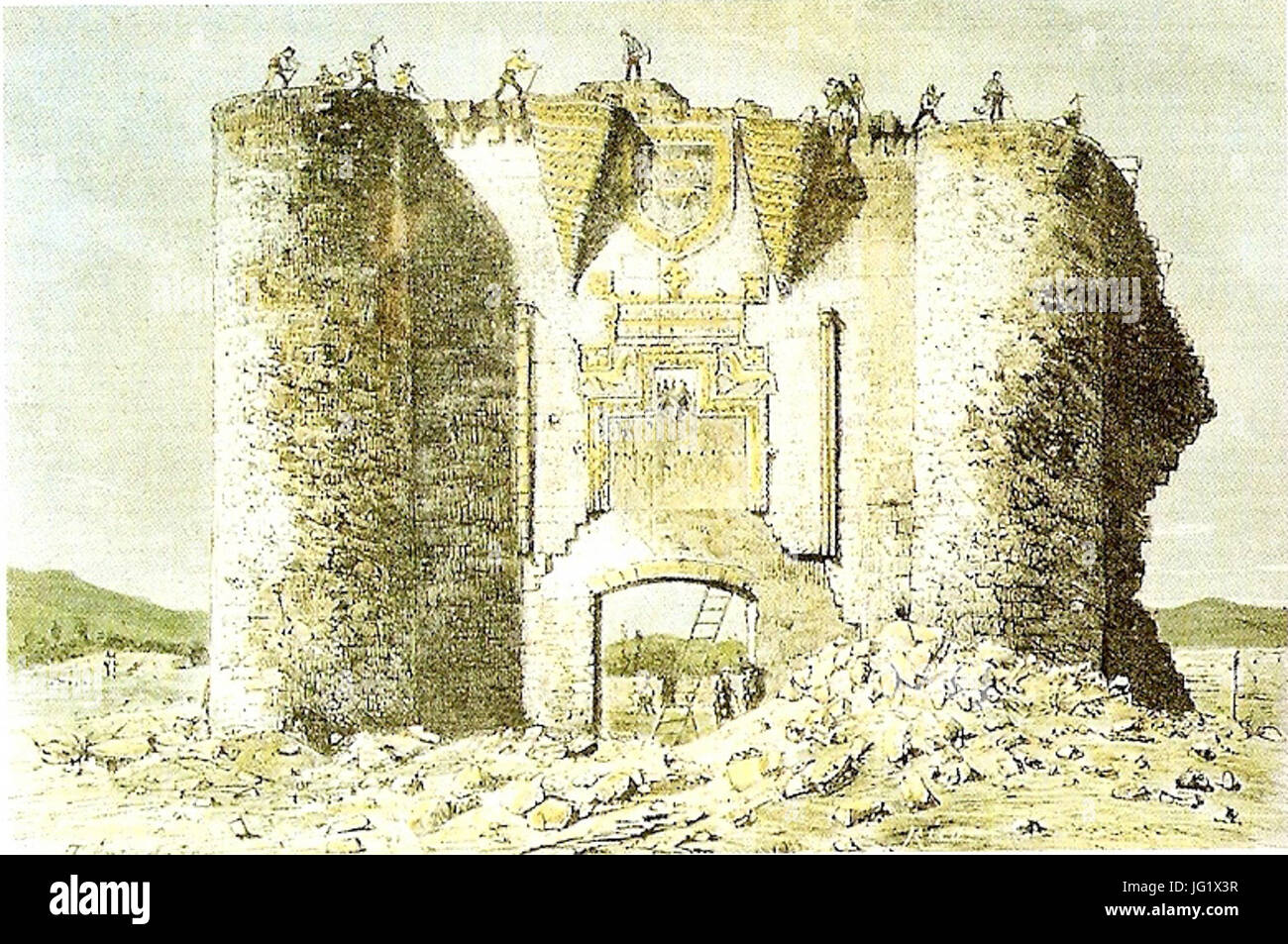 Demoliciä3n del Castillo de los Marqueses de Stock Photo Alamy