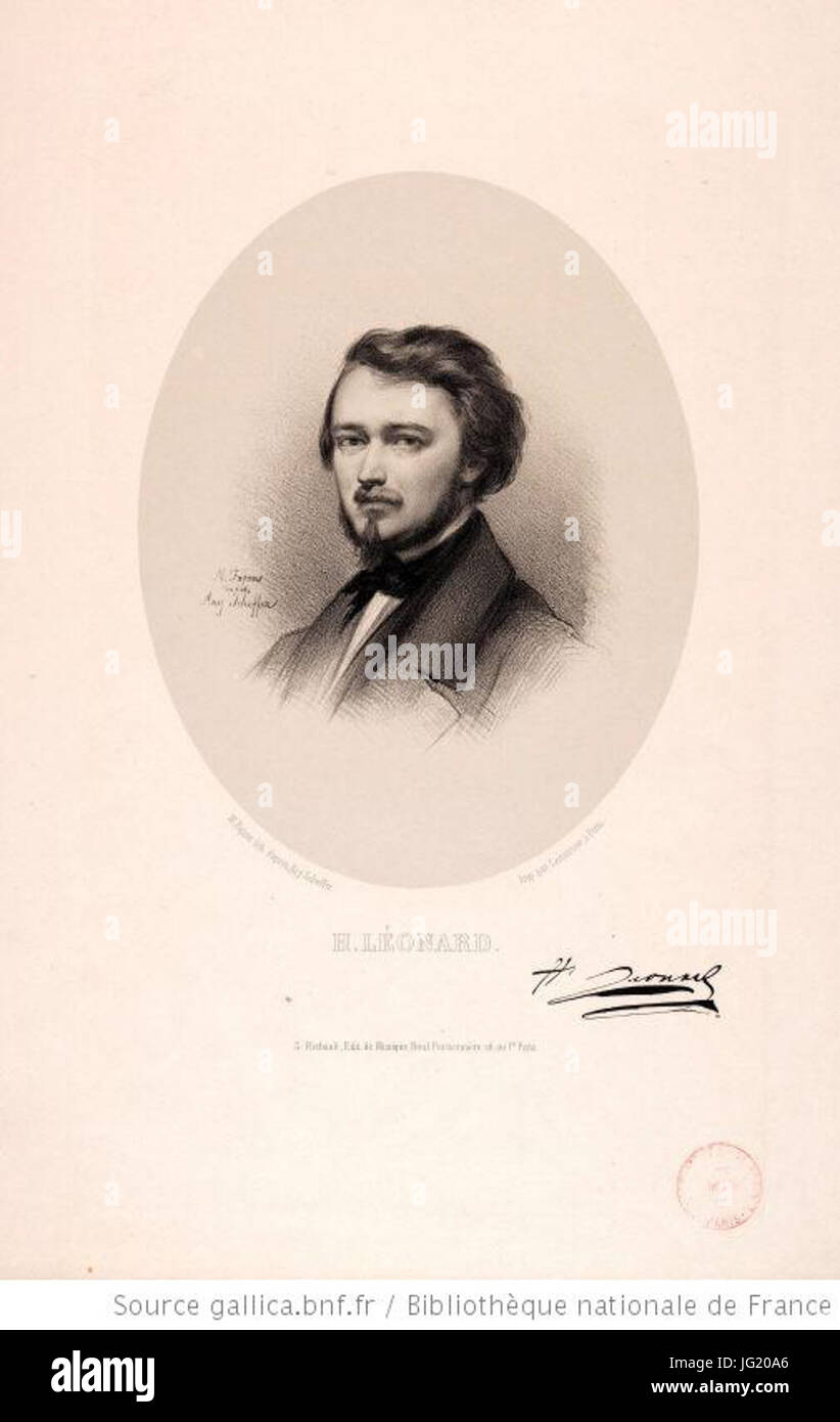 Hubert Léonard - Violinist und Komponist Stock Photo