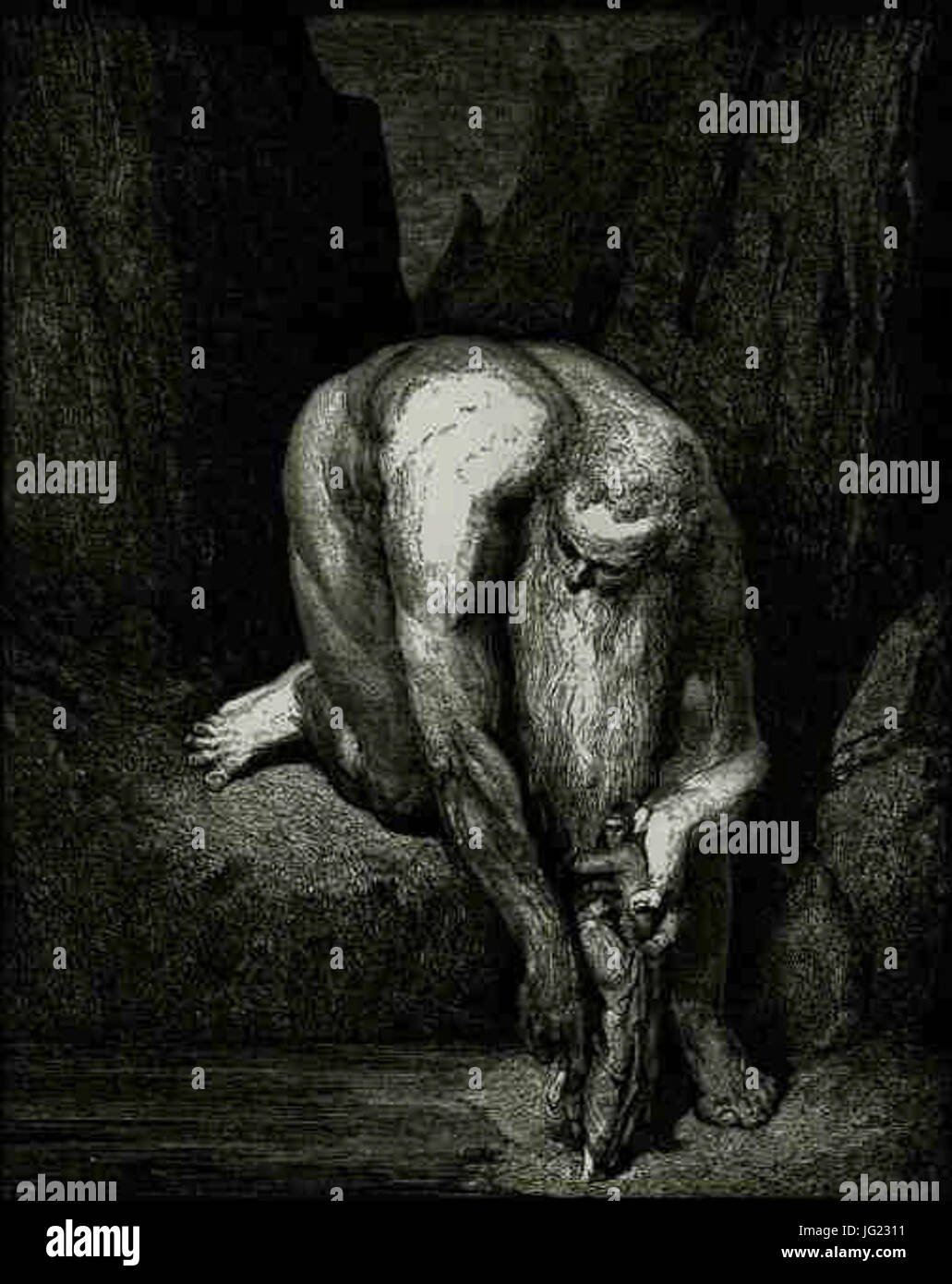 Inferno Canto 31 Doré Stock Photo Alamy