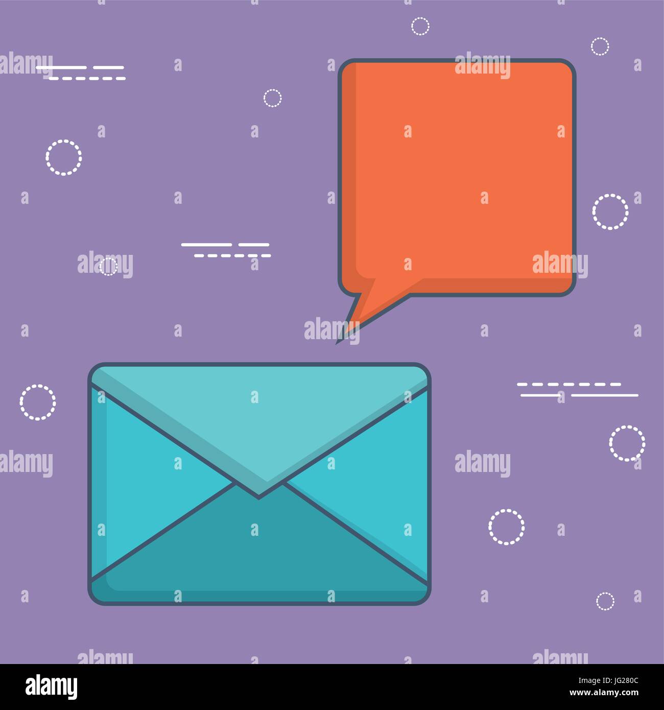 envelope and speech bubble icon Stock Vector Image & Art - Alamy