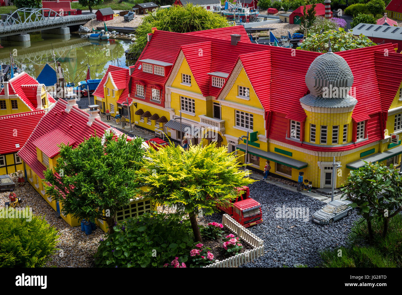 Billund Denmark July 27 2017 Skagen village made out of lego