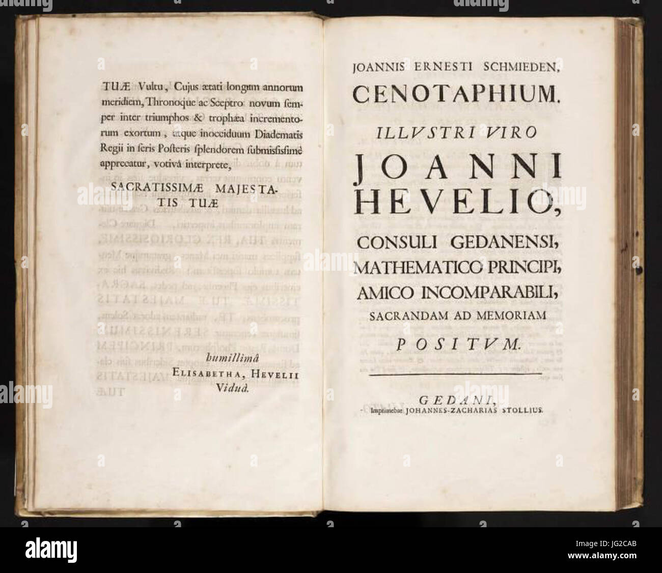 Johannes Hevelius - Prodromus Astronomia - Volume III  Firmamentum Sobiescianum sive uranographia  - Introduzione Stock Photo