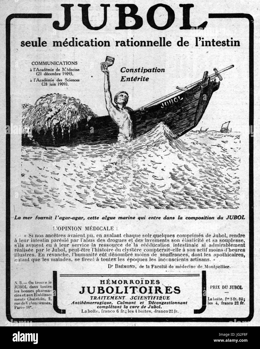 Publicité Ancienne Originale Jubol Laxatif - 1921 - Issue De Magazine - Bon état