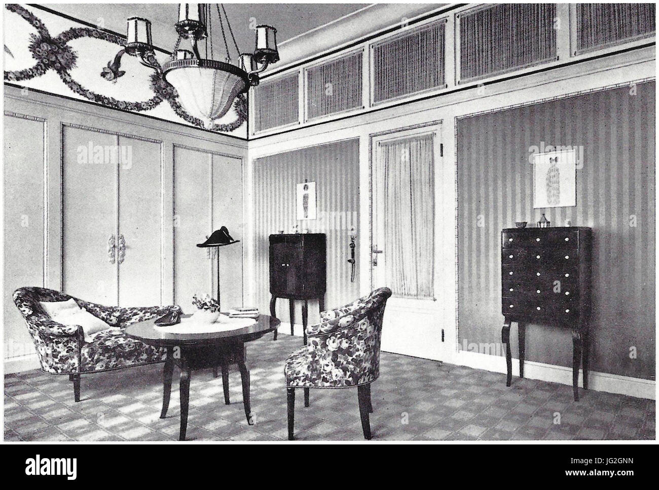 Koln Marienburg Haus Feinhals Ankleidezimmer 1911 Stock Photo