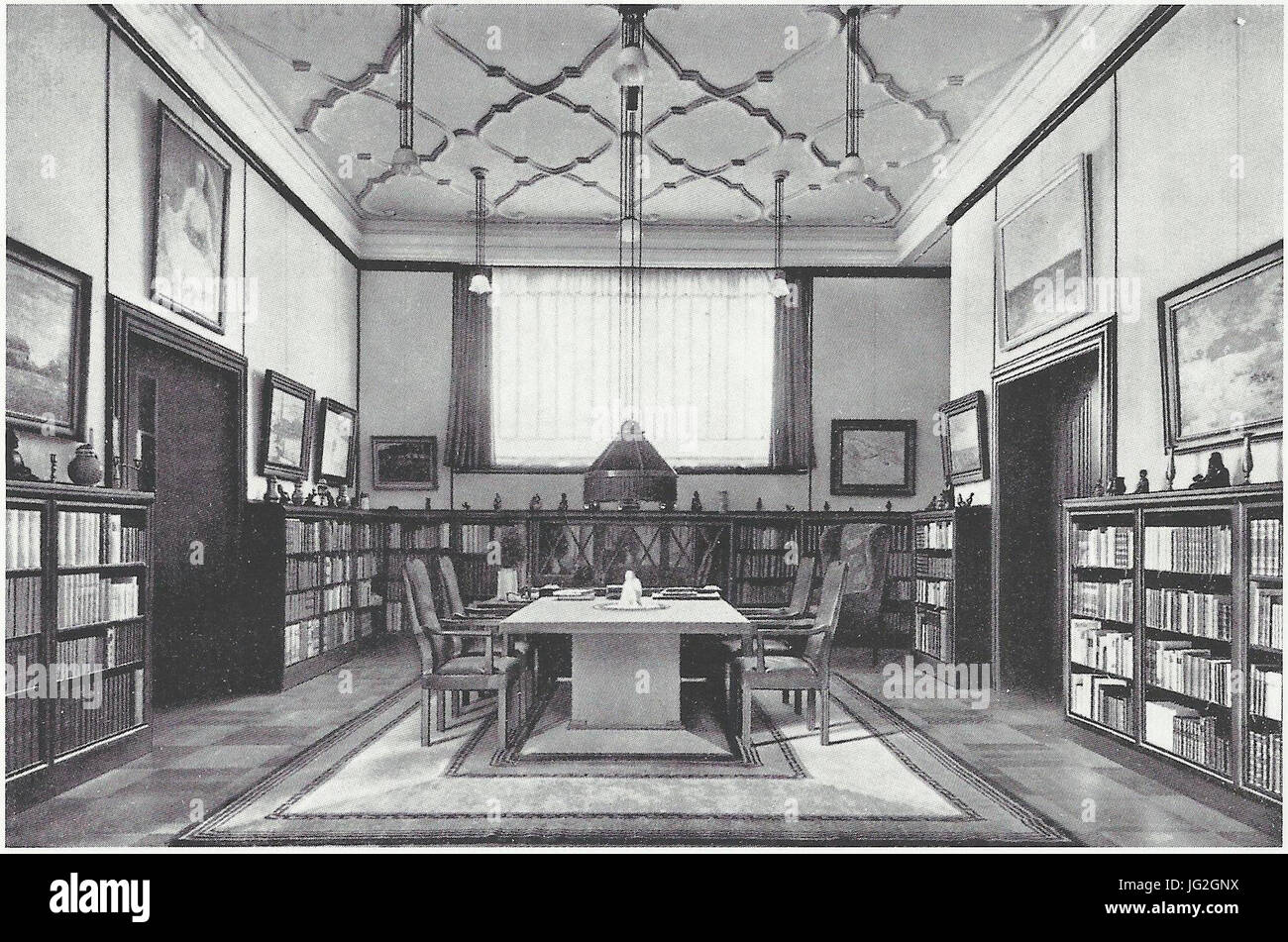 Koln Marienburg Haus Feinhals Bibliothek 1911 Stock Photo