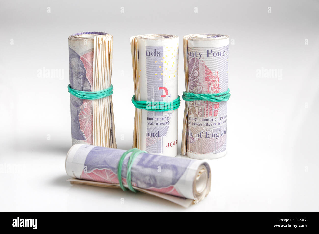Roll 20 pound notes hires stock photography and images Alamy