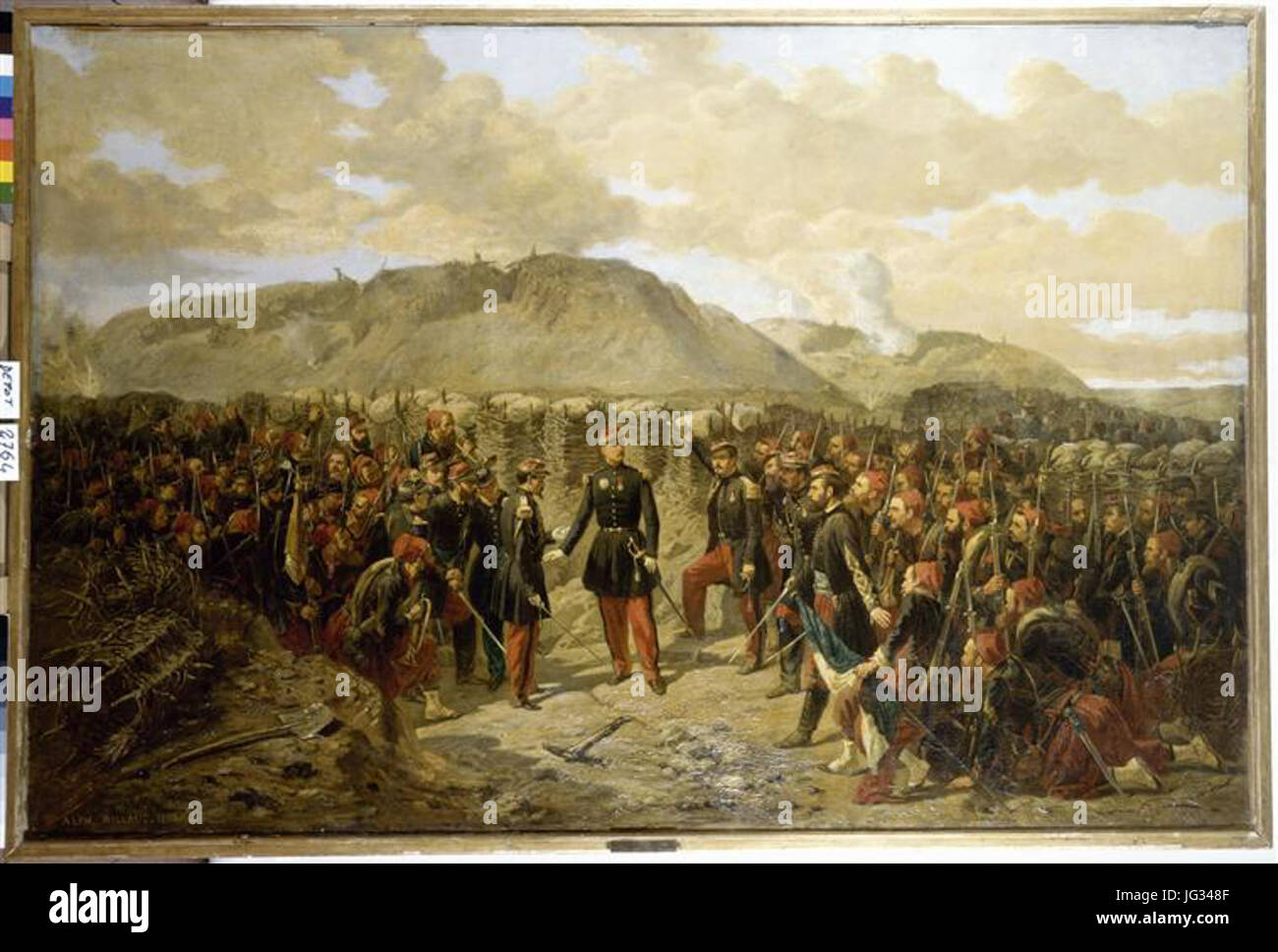 Le général MacMahon avec le 1er Zouaves avant l attaque de Malakoff 28par Alphonse Antoine Aillaud29 Stock Photo