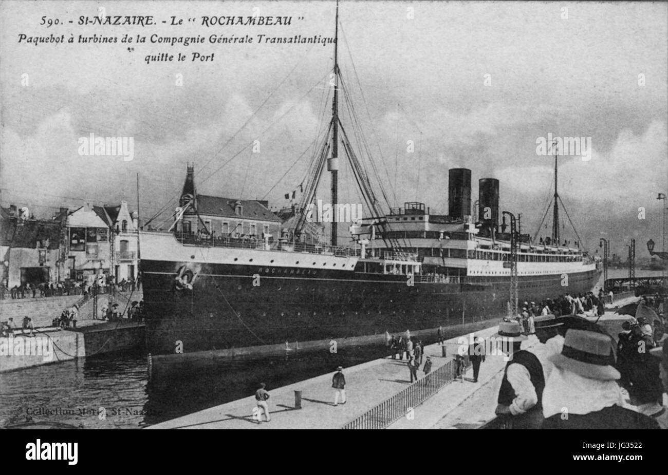 Passagiersschepen - CPA PAQUEBOT _ Paquebot Compagnie Générale Transatlantique (carte glacée N&B