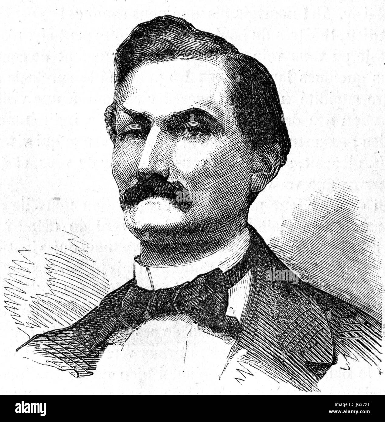 L'Illustration 1862 gravure Capriolo, secretaire général sous Rattazzi Stock Photo