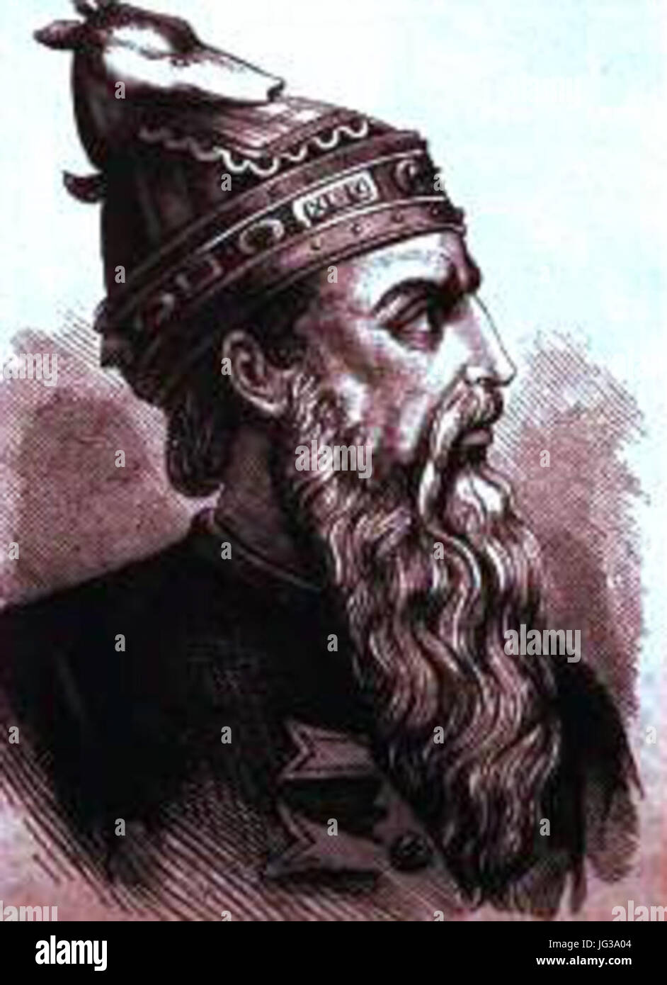 A historical portrait of Gjergj Kastrioti Skanderbeg, the Albanian ...