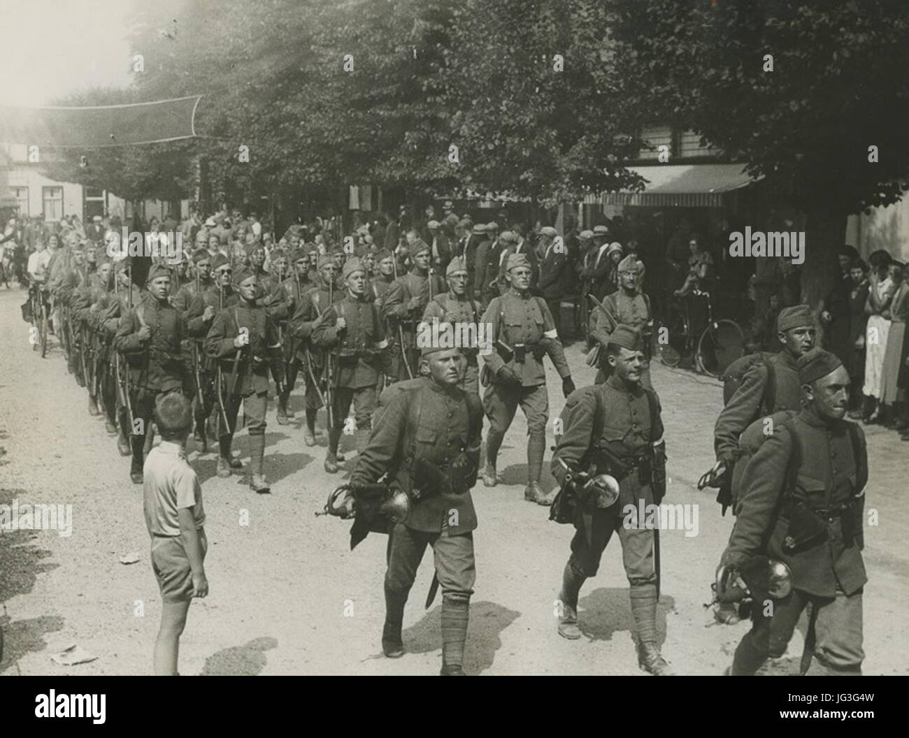 Het detachement van het Regiment Jagers onder leiding van de elnt A.A ...
