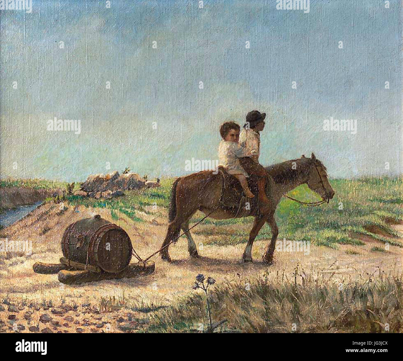 Niños niños a caballo hi-res stock photography and images - Alamy, image size:1300x1164