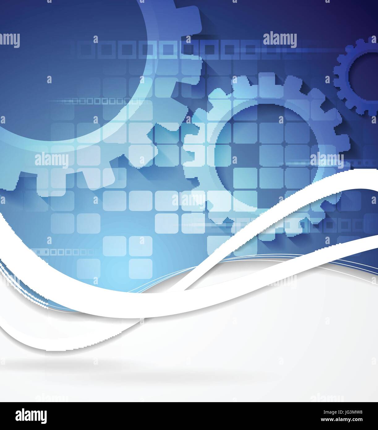 Geometric technology wavy blue vector abstract background Stock Vector ...
