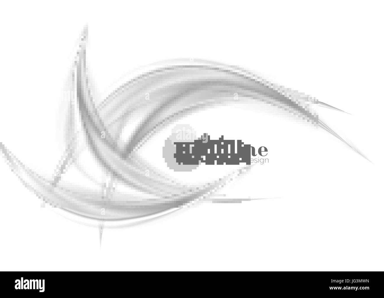 Abstract grey wavy shapes vector design background Stock Vector