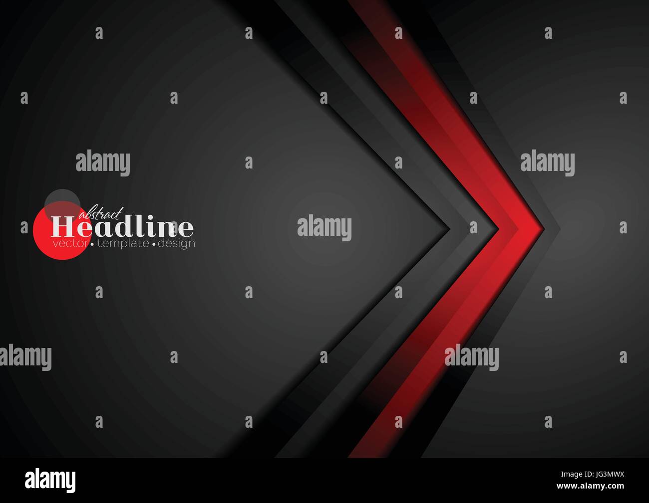 Red and black contrast tech arrows background. Vector corporate design ...
