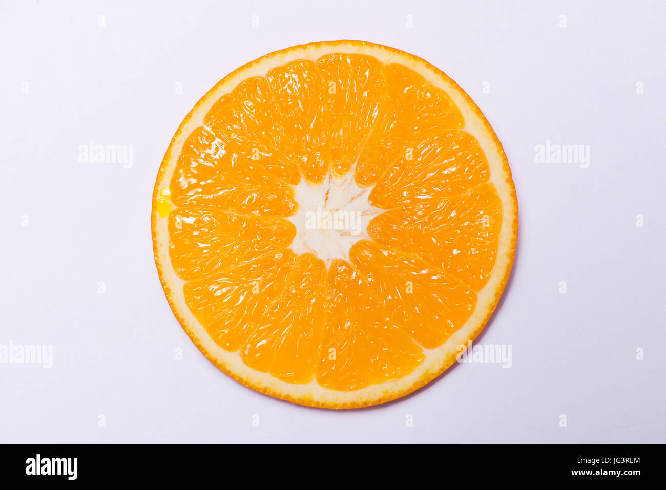 Orange slice isolated on white background Stock Photo - Alamy