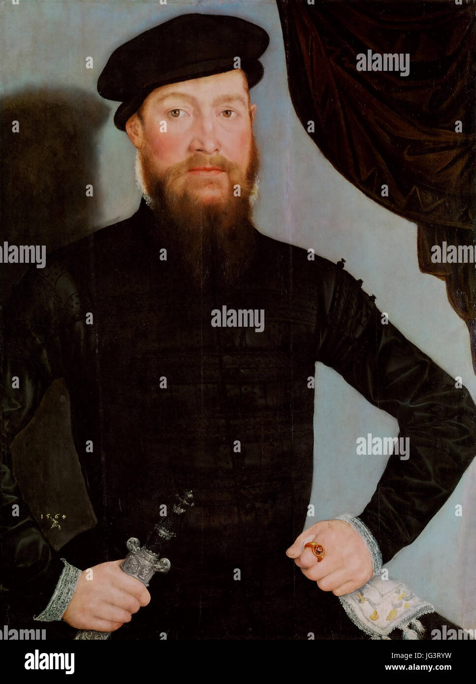 Lucas Cranach d.J. - Männliches Bildnis, 1564 (Kunsthistorisches Museum) Stock Photo