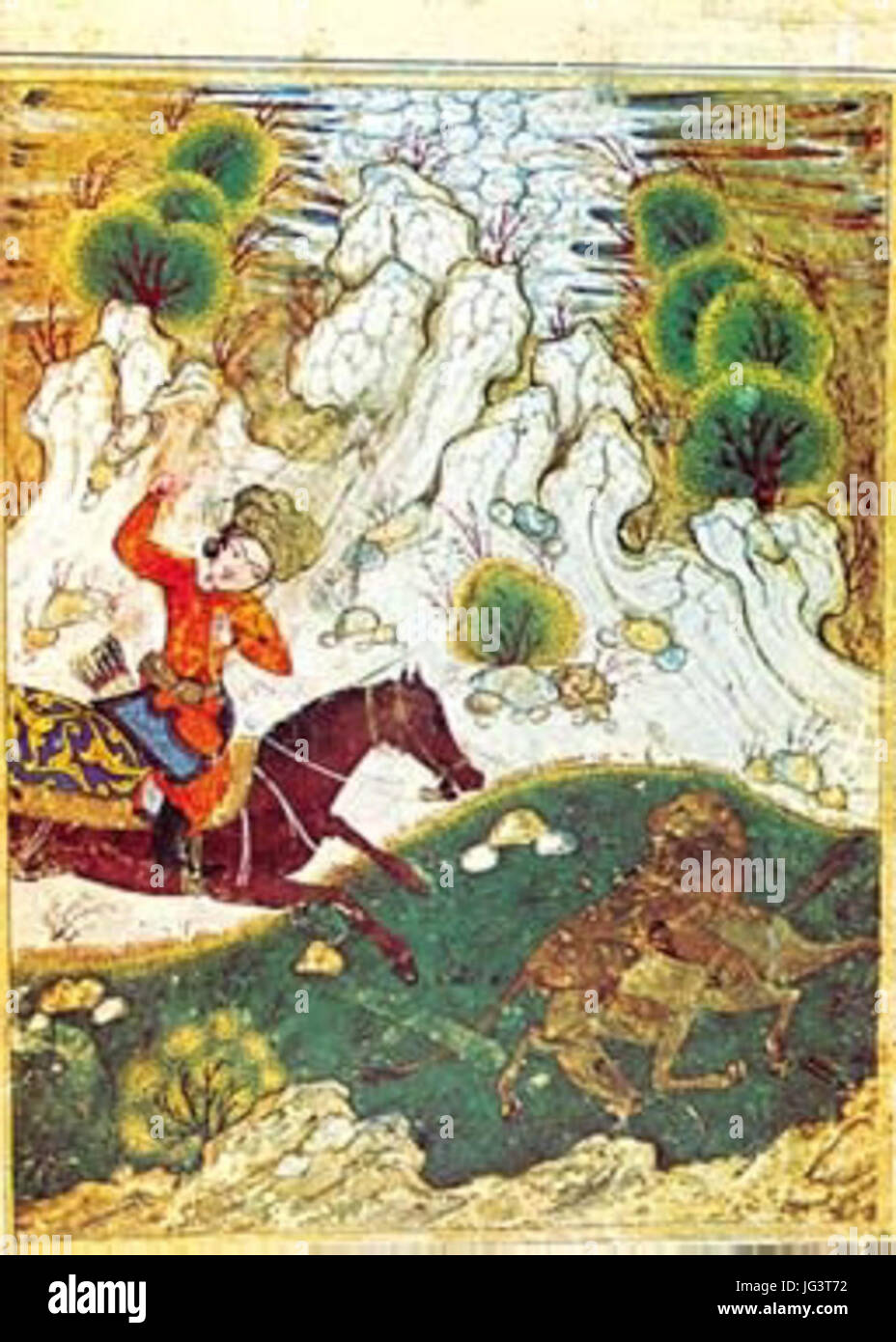 Miniature from Nizami Ganjavi s Seven Beauties Stock Photo - Alamy