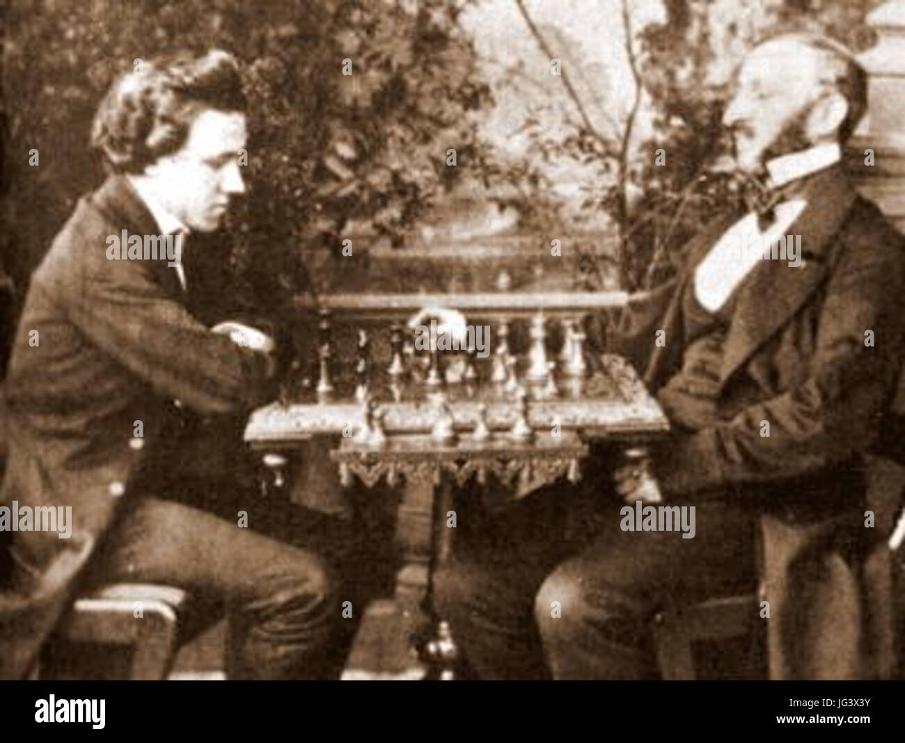 Paul Morphy, American giocatore di scacchi, circa 1858 Foto stock