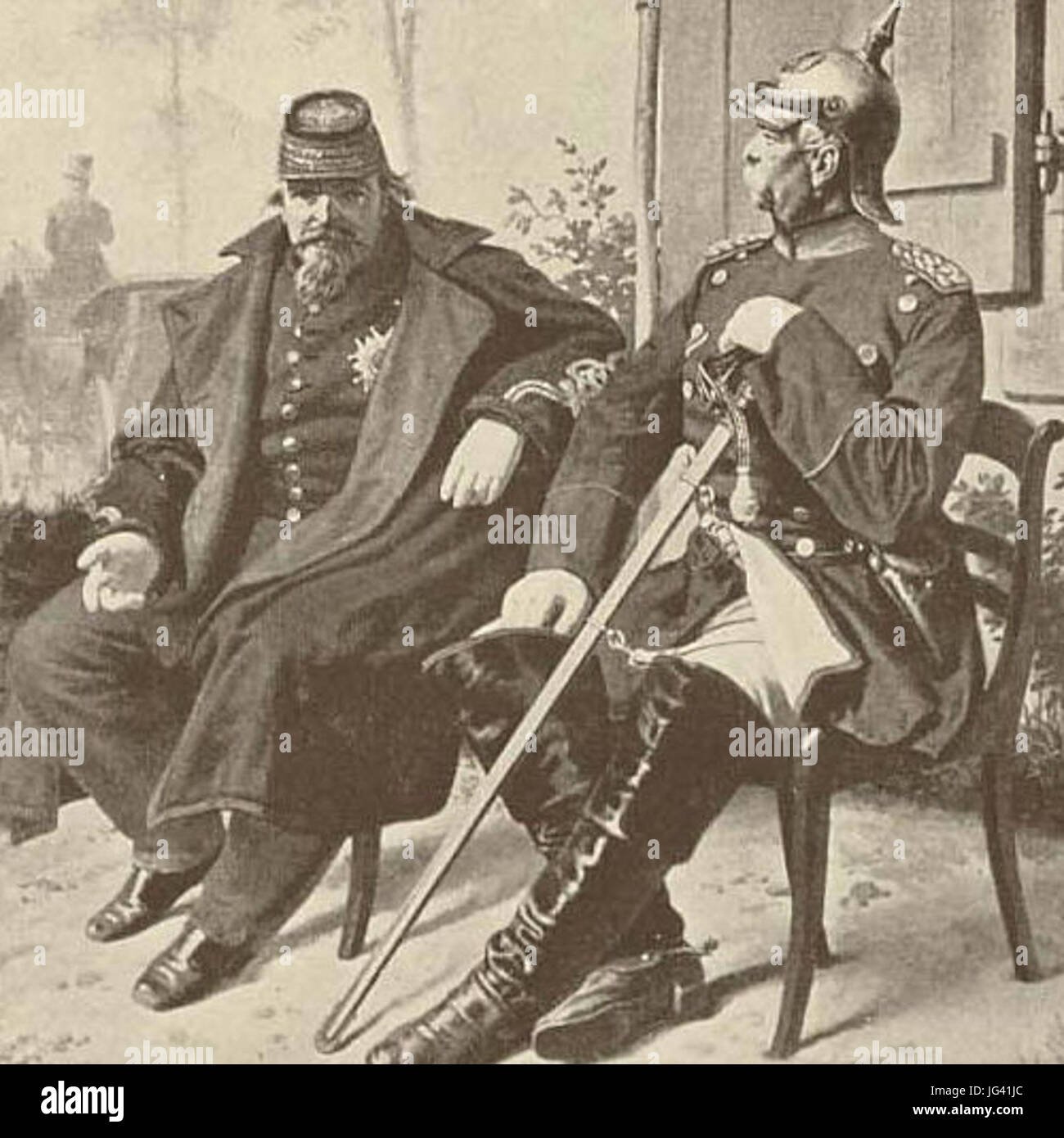 Napoleon Iii Otto Von Bismarck 28detail29 Stock Photo Alamy