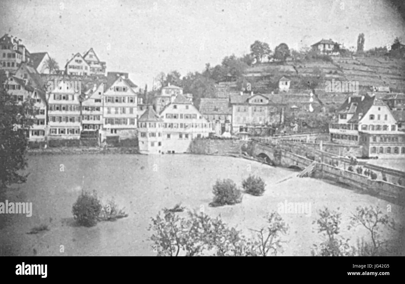 Neckarüberschwemmung 1872 Stock Photo