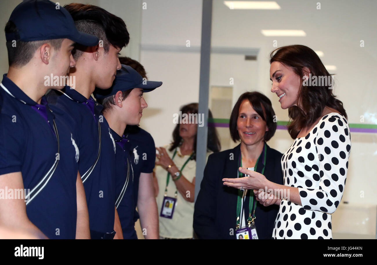 The duchess of cambridge, patron of the all england lawn 