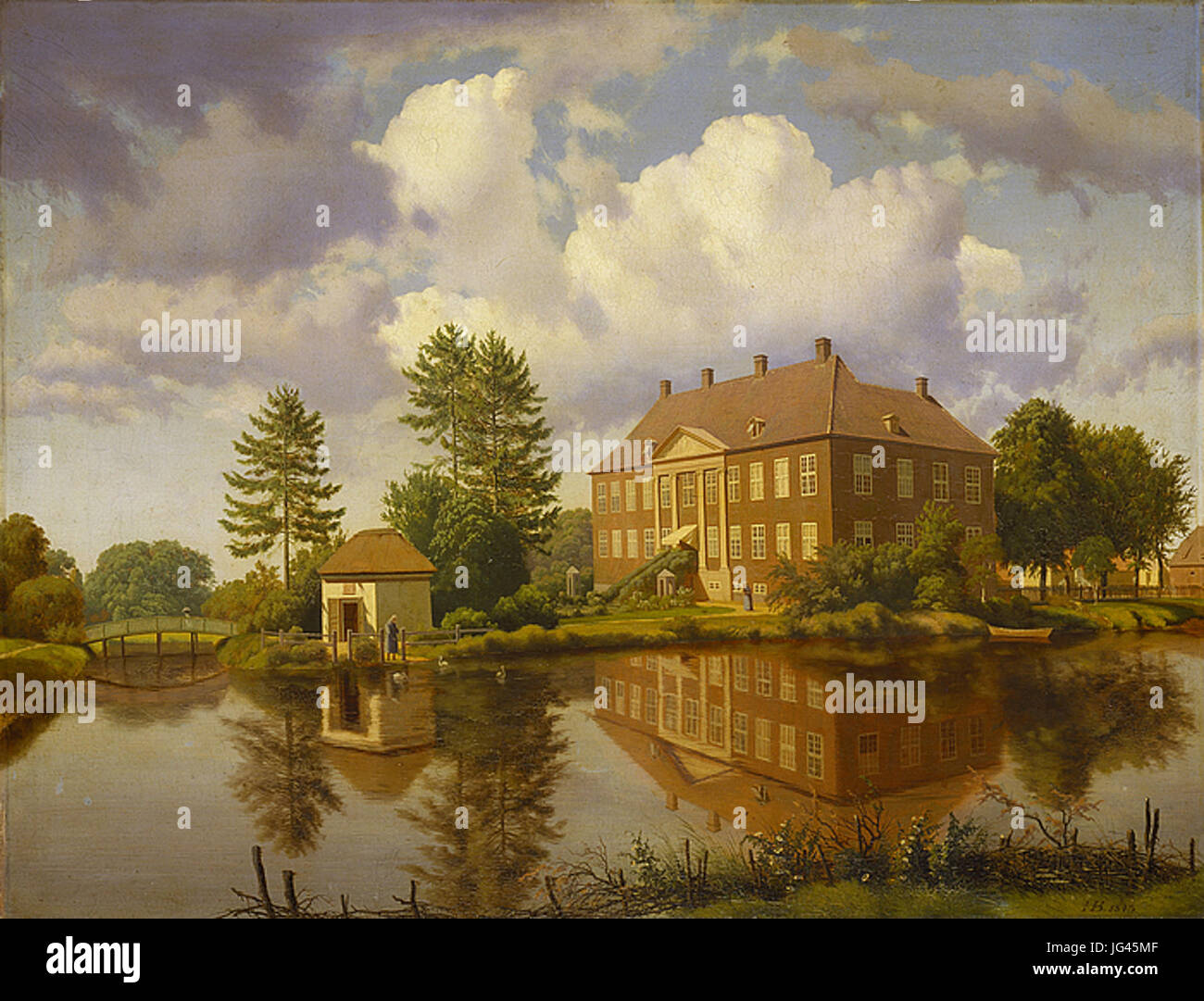 Nysø with Thorvaldsen in front of his studio 1843 Stock Photo - Alamy
