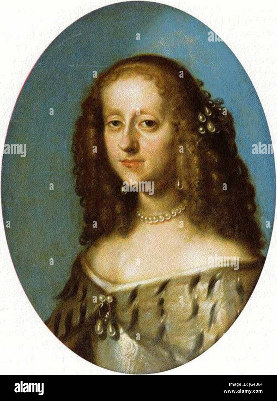 Painting of Sophie Amalie, Duchess of Brunswick-Lüneburg by an unknown artist Stock Photo