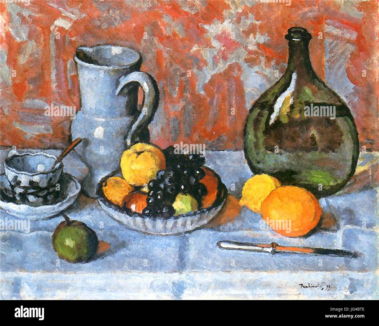 Pankiewicz-Martwa natura z owocami i nożem 1909 Stock Photo - Alamy