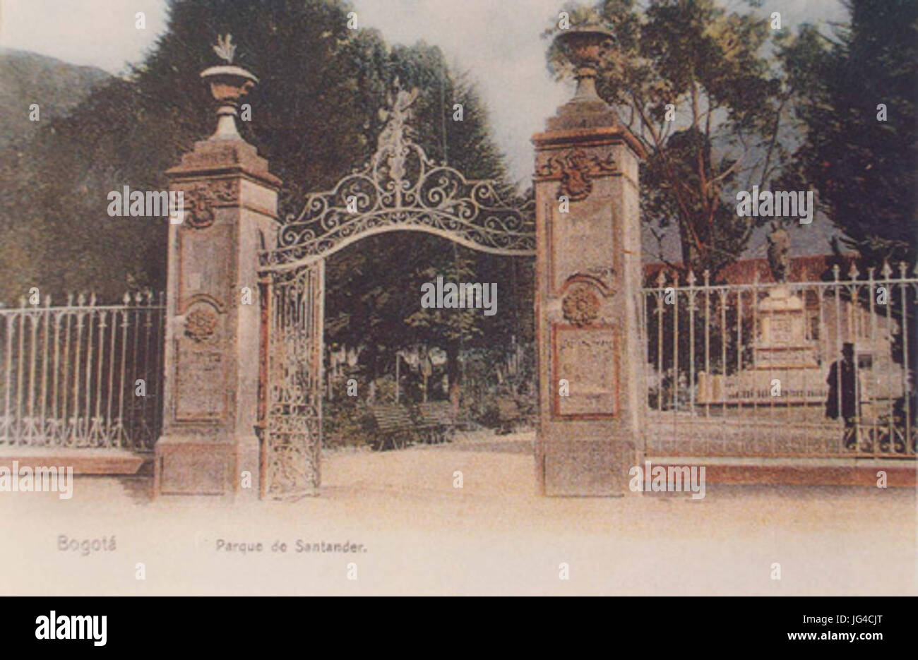 Parque Santander Año 1900 Stock Photo