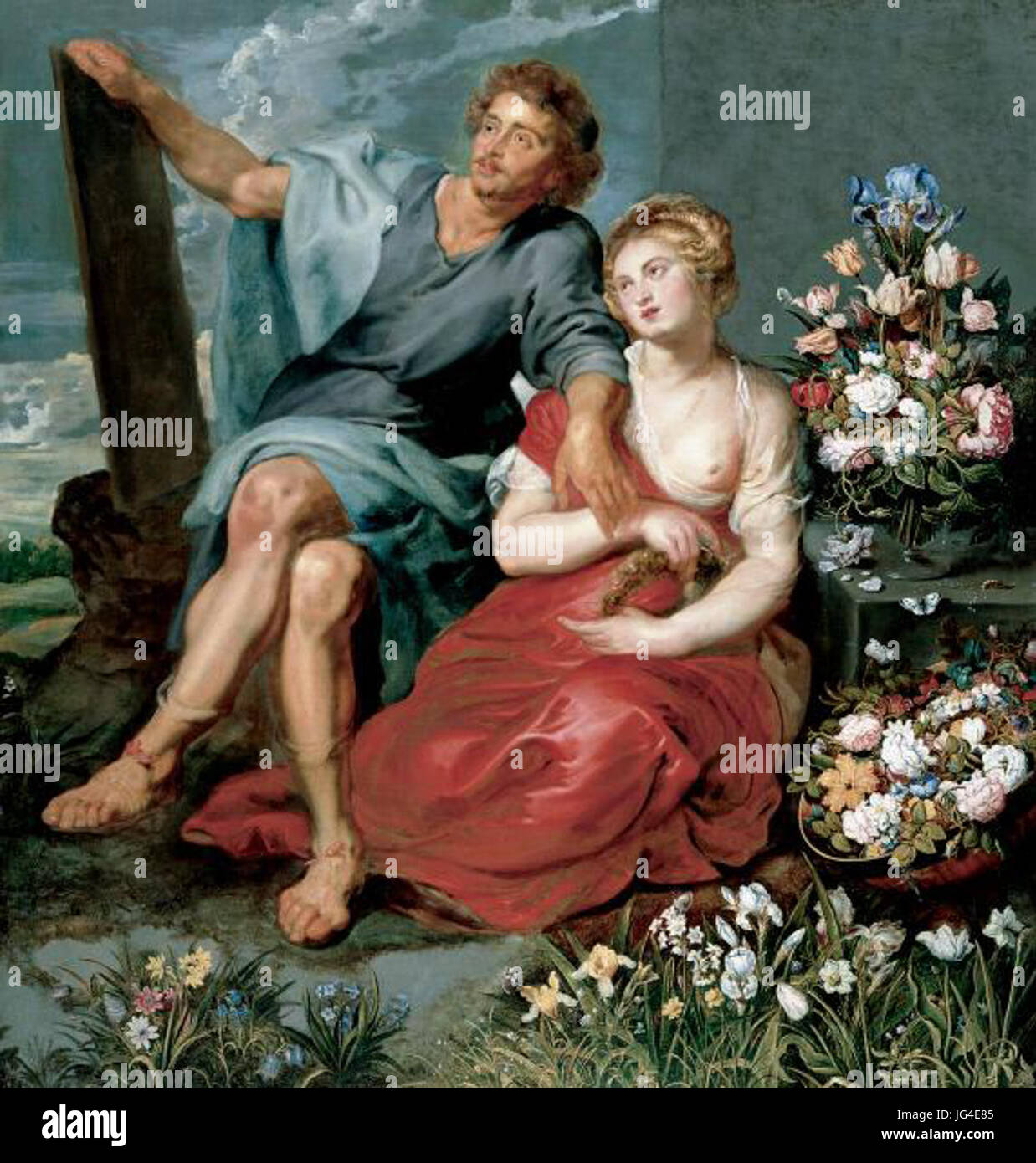 Pausias and Glycera by Peter Paul Rubens 26 Osias Beert Stock Photo Alamy