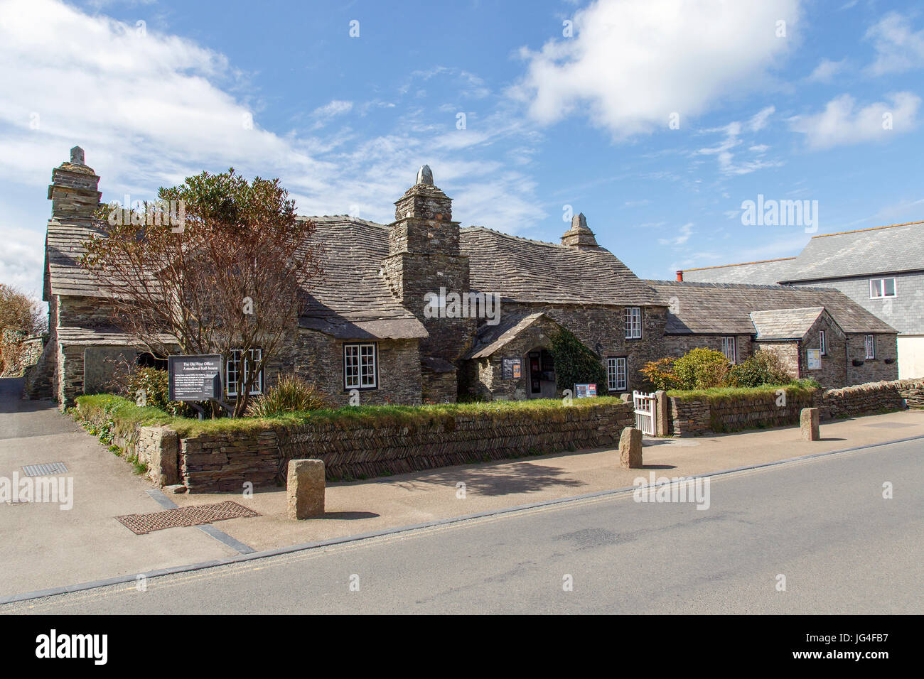 The Old Post Office in Tintagel Stock Photo