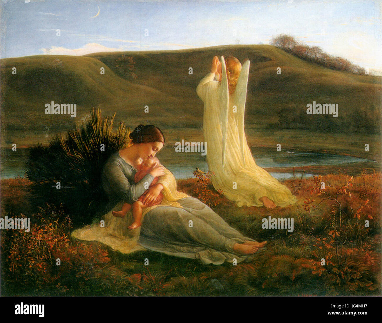 Louis Janmot - Poème de l'âme 3 - L Ange et la mère Stock Photo