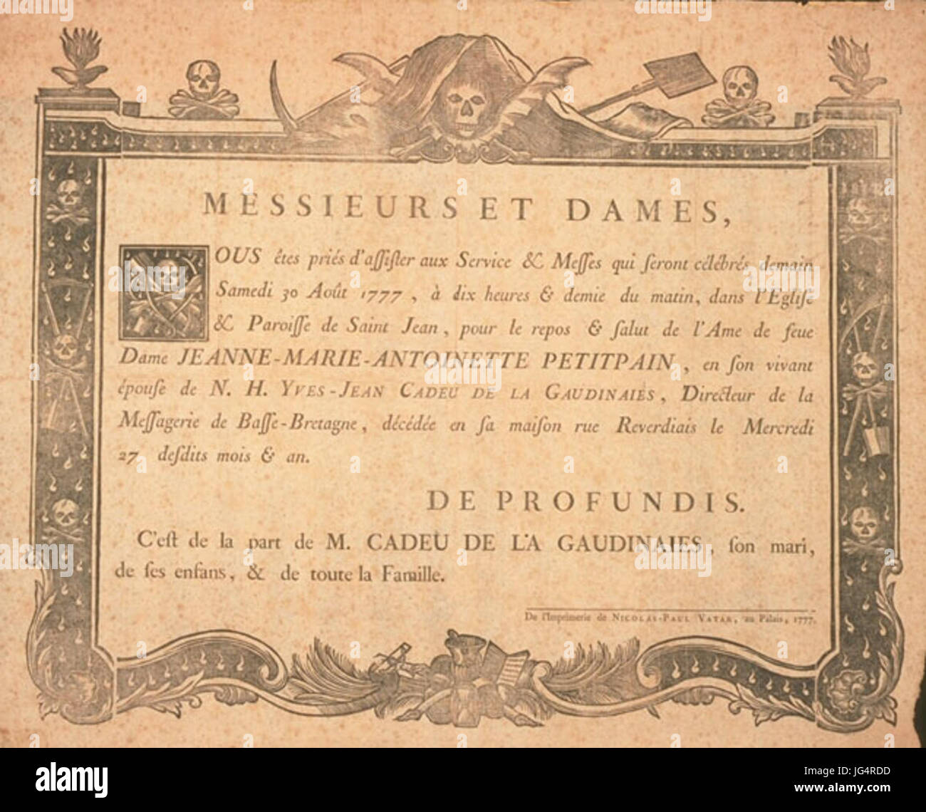 Placard Mortuaire Rennes Eglise Saint Jean Musee De Bretagne 906 21 4 Stock Photo Alamy Placard Mortuaire Rennes Eglise Saint Jean Musee De Bretagne 906 21 4 Stock Photo Alamy
