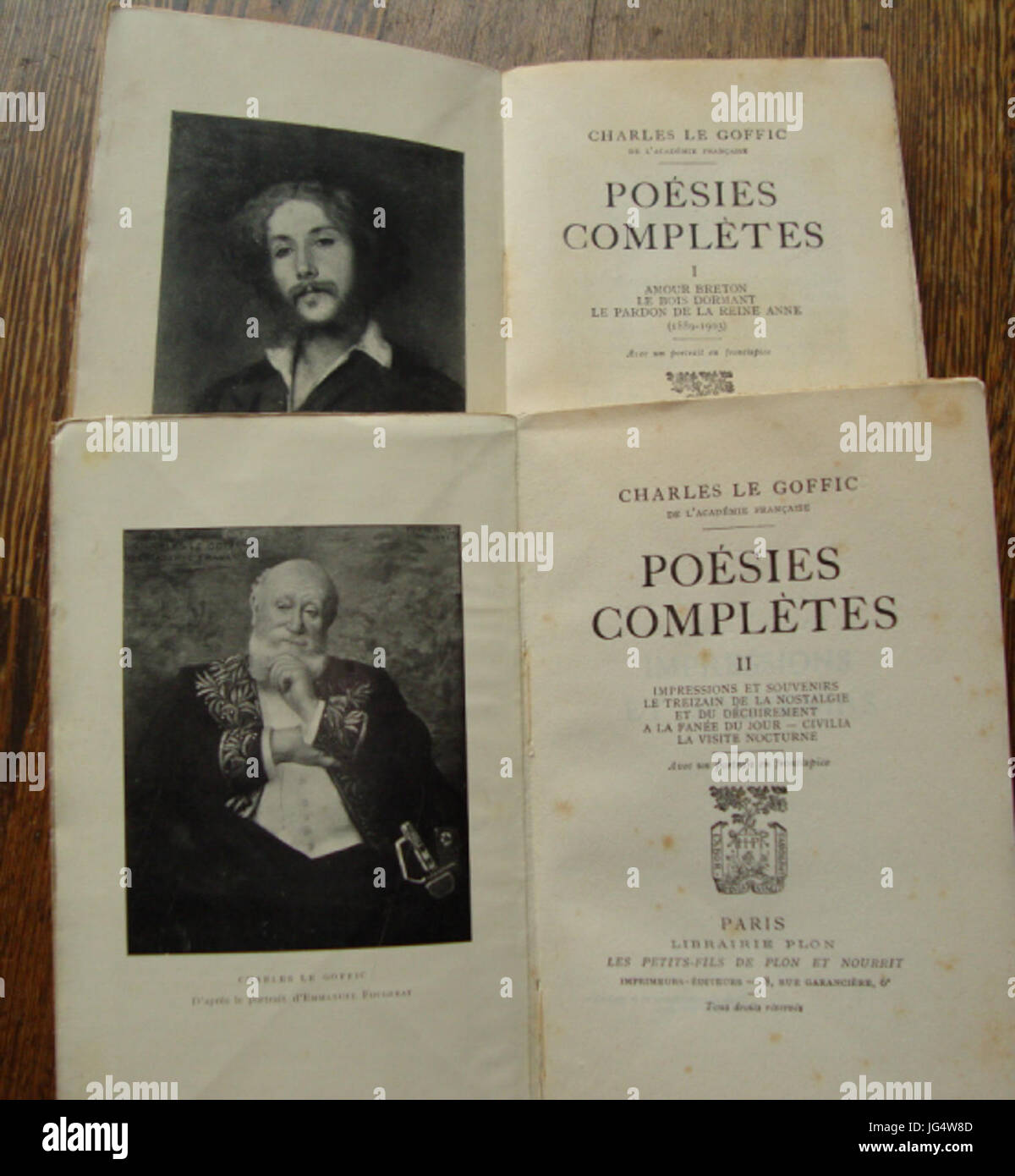 Poésies complètes de Le Goffic en 2 tomes Stock Photo