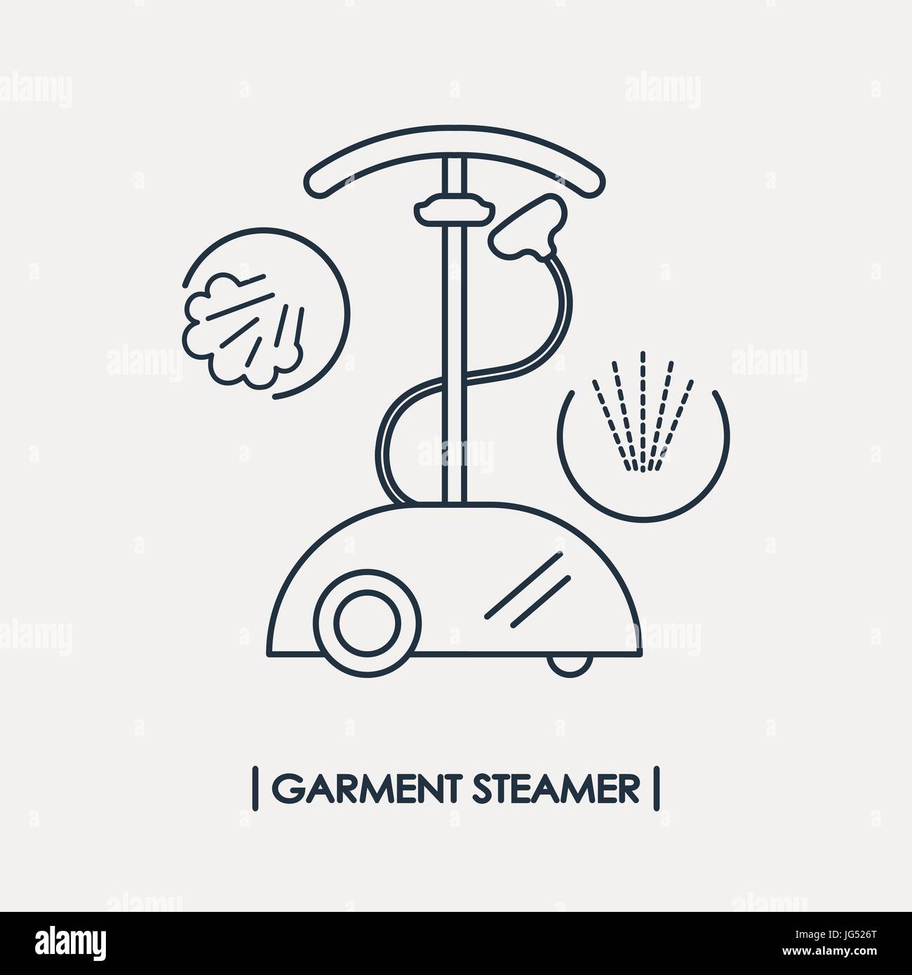 Line style garment steamer icon. Outline steam generator icon. Steam  station isolated Stock Vector Image & Art - Alamy