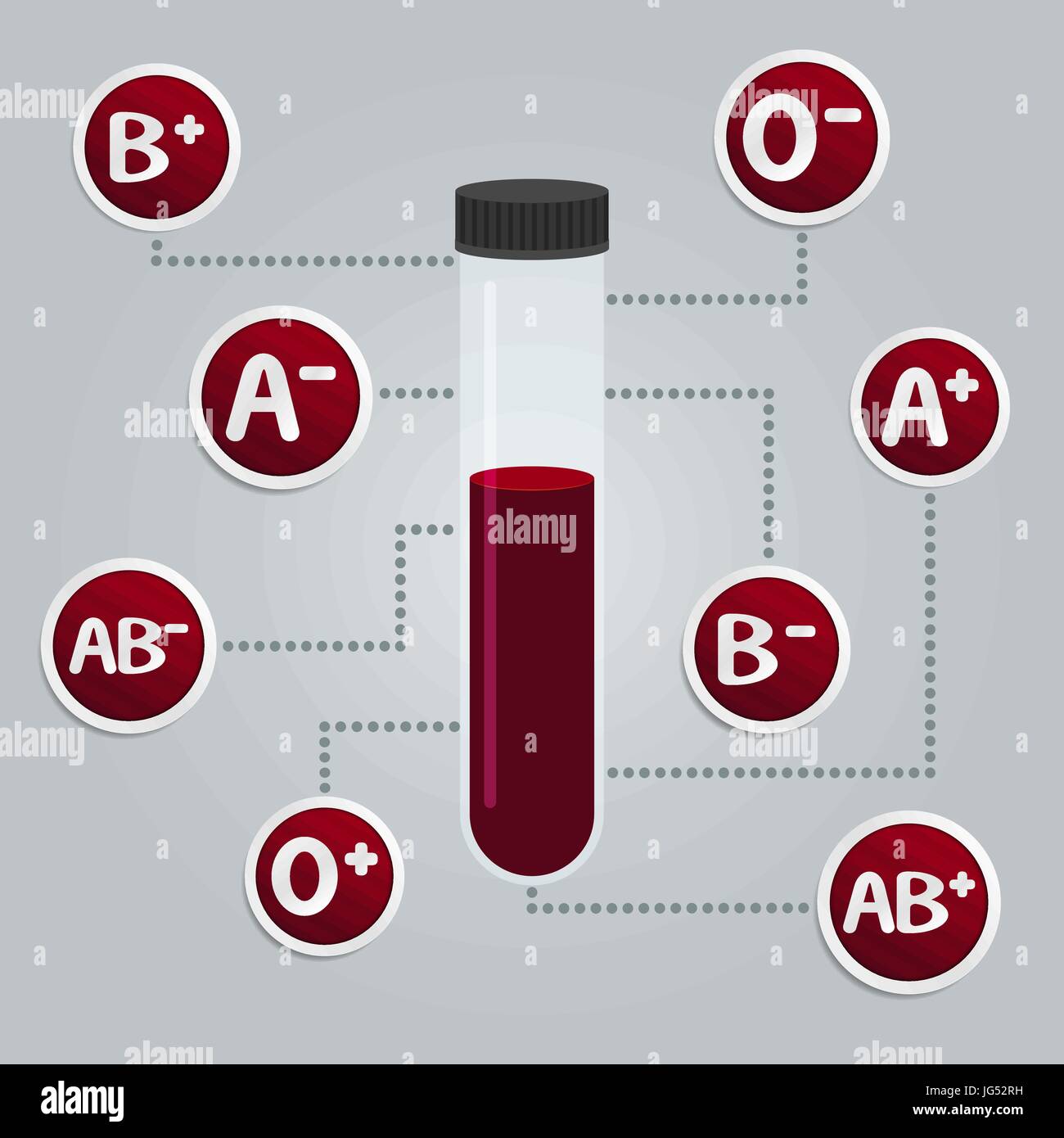 Blood types. Test tube with blood Stock Vector Image & Art Alamy