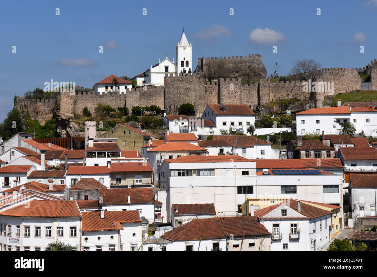 Castle and village of Penela, Beiras region, Portugal Stock Photo