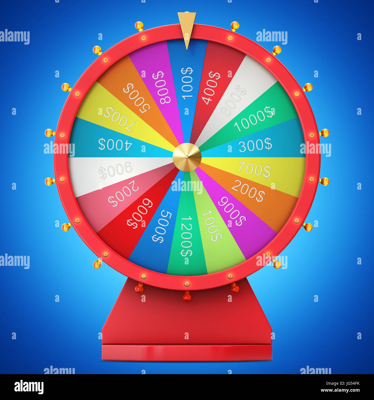 Realistic spinning fortune wheel, lucky roulette. Colorful wheel of ...